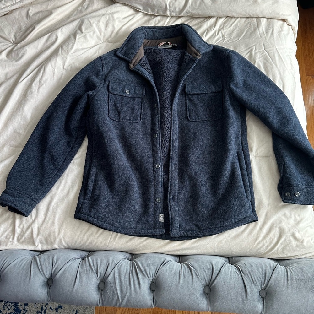Navy Blue Button-Up Jacket